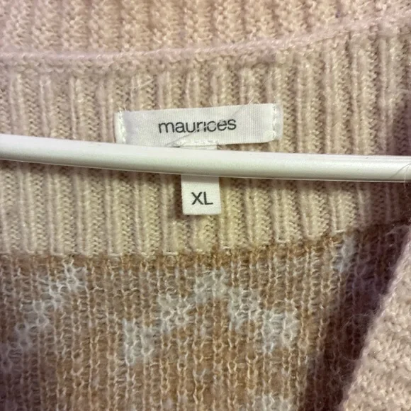 Maurices Beige and Black Patterned Cardigan - Picture 2 of 3